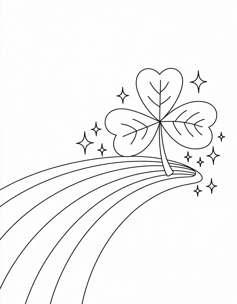 Shamrock with Rainbow